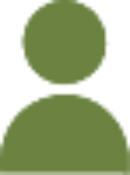 A simple green silhouette icon of a person, shown from the shoulders up. The figure is depicted without facial features or distinct details.